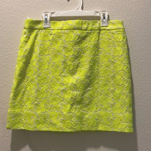 Skirt-yellow floral pattern